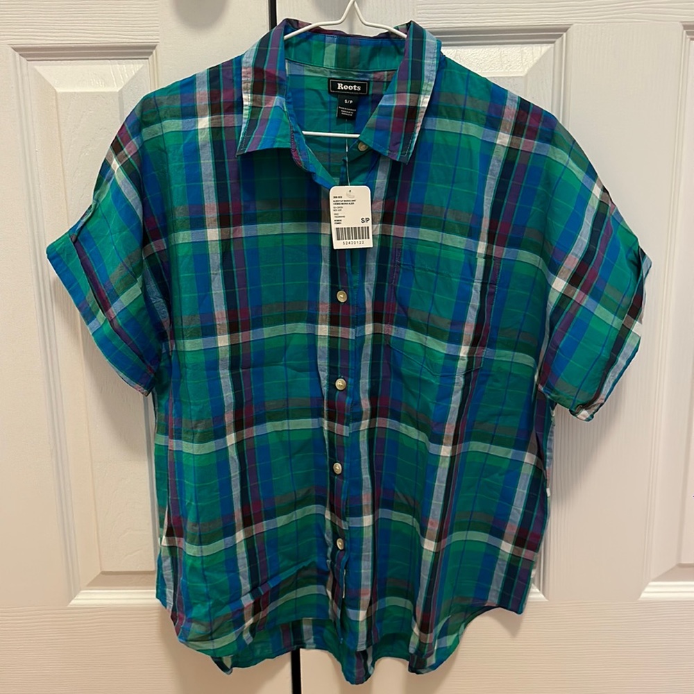2/$25 Roots Alder Flat Madras Shirt